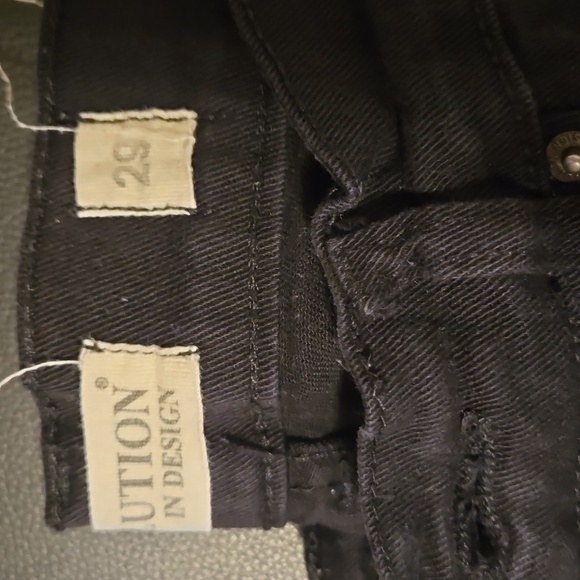 Evolution In Design Distressed Black Jeans - Picture 3 of 4